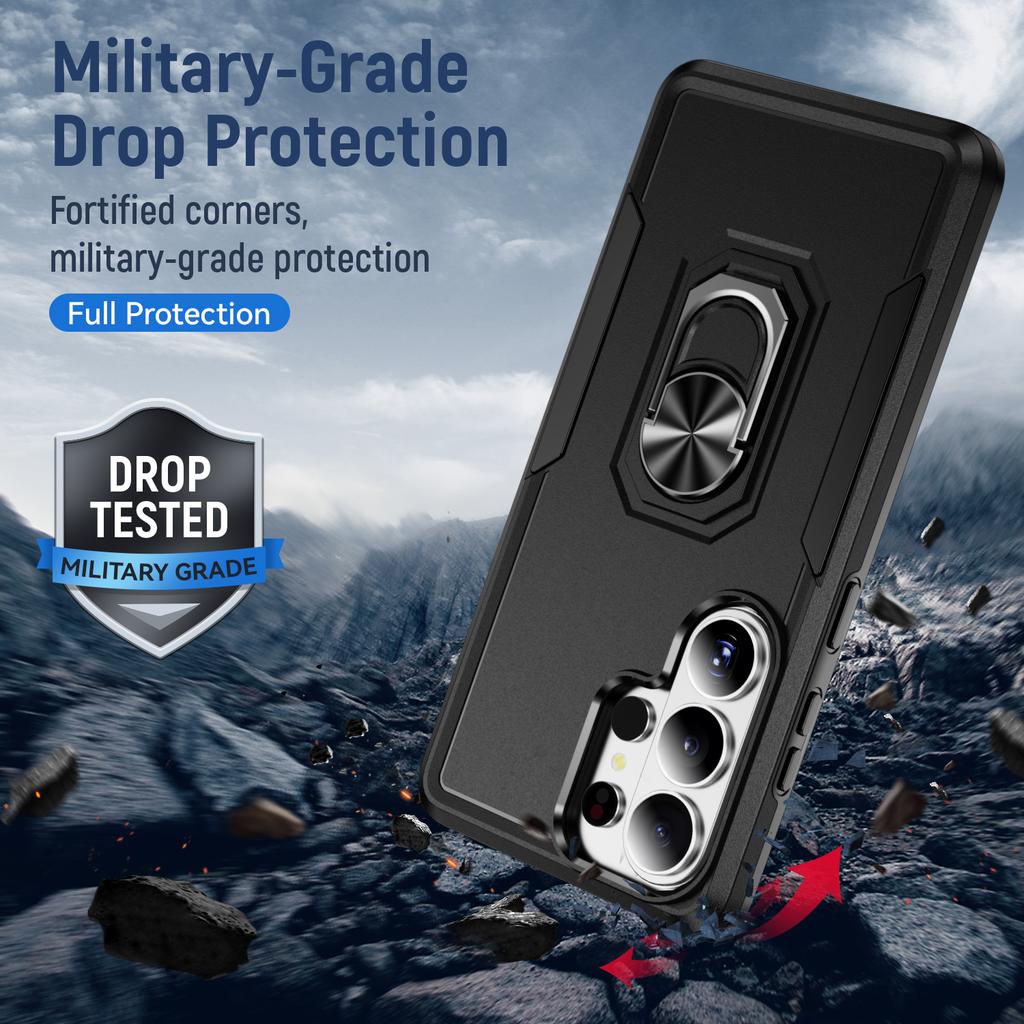 Durable Ring Holder Cell Phone Bag Case for Samsung Galaxy S26 Ultra 5G S25 Plus S24 FE S23 S22 Ultra S 26 25