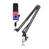 Clear USB Condenser Microphone With Color Light Effects Noise Cancellation For Streaming Podcasts PC Recording