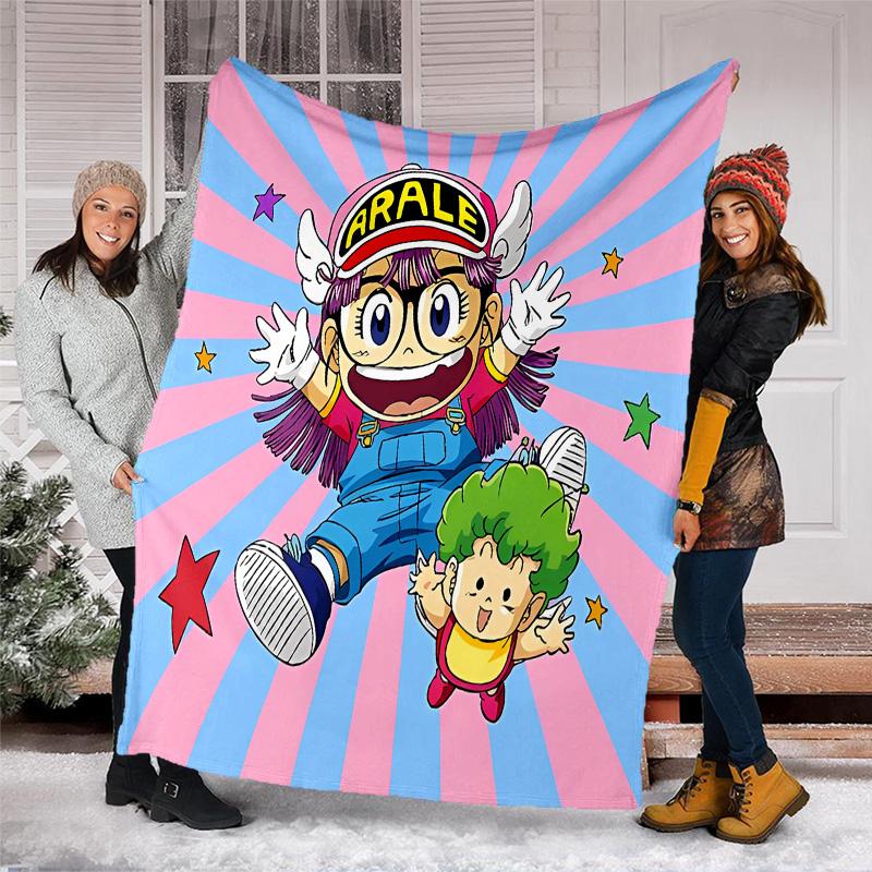 Arale Norimaki printed throw blanket—lightweight,soft,warm;versatile blanket for all seasons—perfect as &air-conditioning throw,nap blanket