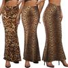 2024 Autumn/Winter Leopard Print Bodycon Mermaid Skirt