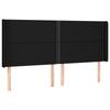 VidaXL Headboard with Ears Black 203x16x118-128 Cm Fabric3119464