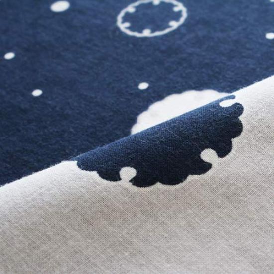 Dyeing Anbo Hand Towel Ring Navy Authentic Made in 35cm x 100cm "Snow Night" Blue, Dyed, 100% Cotton, Tokuoka, Japan,