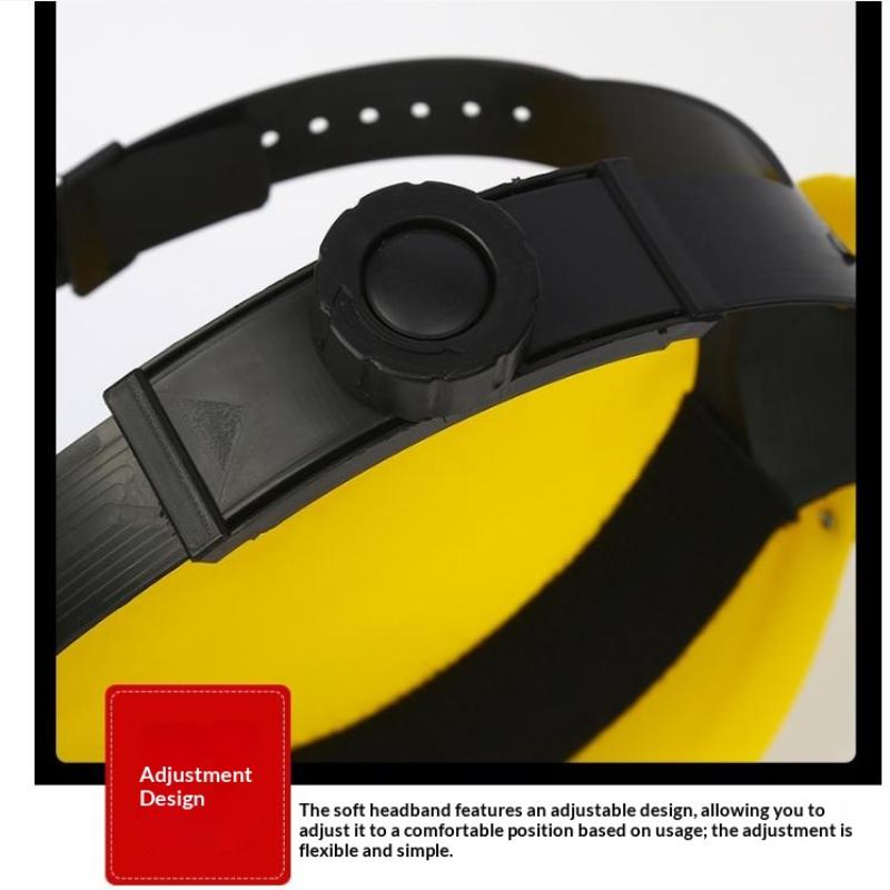 Safety Hard Face Shield Protective Face Mask With Adjustable Head Strap Safety Hard Full Face Mask