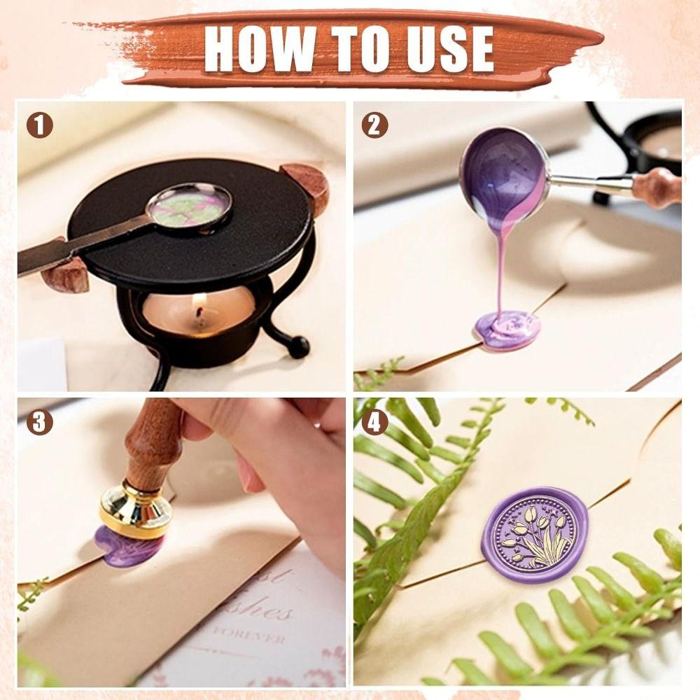 8/10/12Pcs Retro Wax Seal Stamp Head Kit Multishape Enamelled Seal Heads Gift Packing