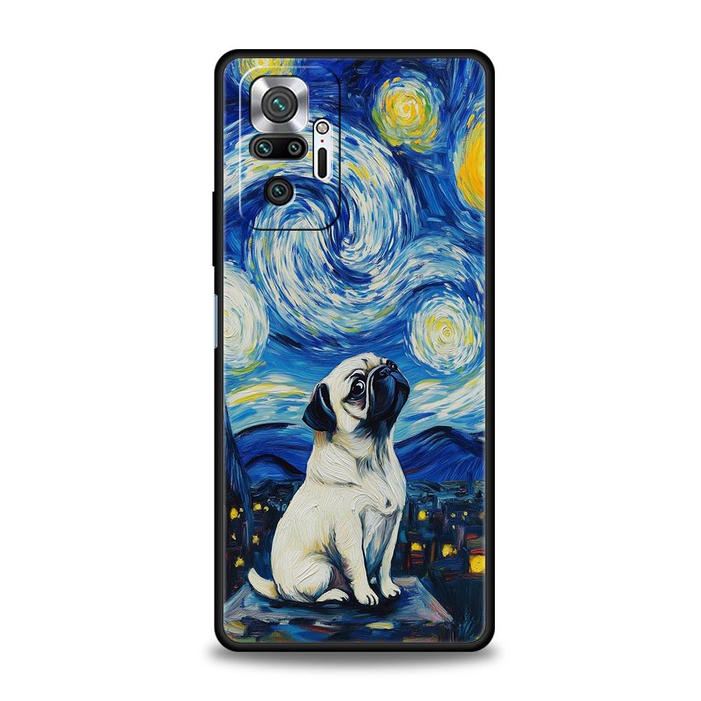 Animal Black Pug Close Up Phone Case For Xiaomi Redmi Note 14 13 5G 10 11 12 Pro Plus 4G 14C 13C 12C 10C Black Cover