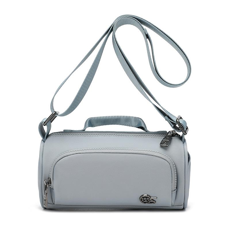 Cylinder Women's Bag Solid Color Nylon Bag Mobile Phone Bag Shoulder Crossbody Bag