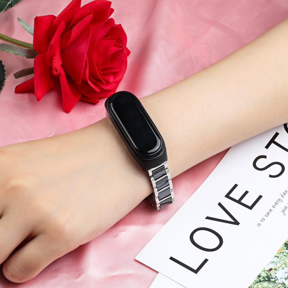 Ceramic Strap for Xiaomi Mi Band 10 9 8 7 6 5 Metal Bracelet Wristband for Mi Band 8/9 Smartwatch Watchband Mi Band 7 6 5 Strap