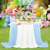 Chiffon Table Runner Sheer Fabric Silk Wedding Arch Overlay Draping  Bridal Shower Party Festival Baby Home Christmas Decoration