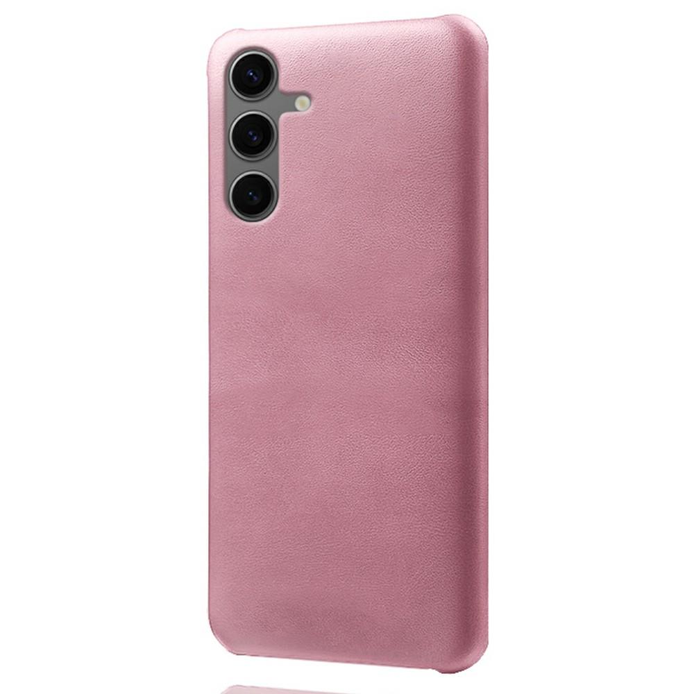 For Samsung Galaxy S24 FE 5G Case Calf Texture PU Leather Hard PC Protective Phone Cover