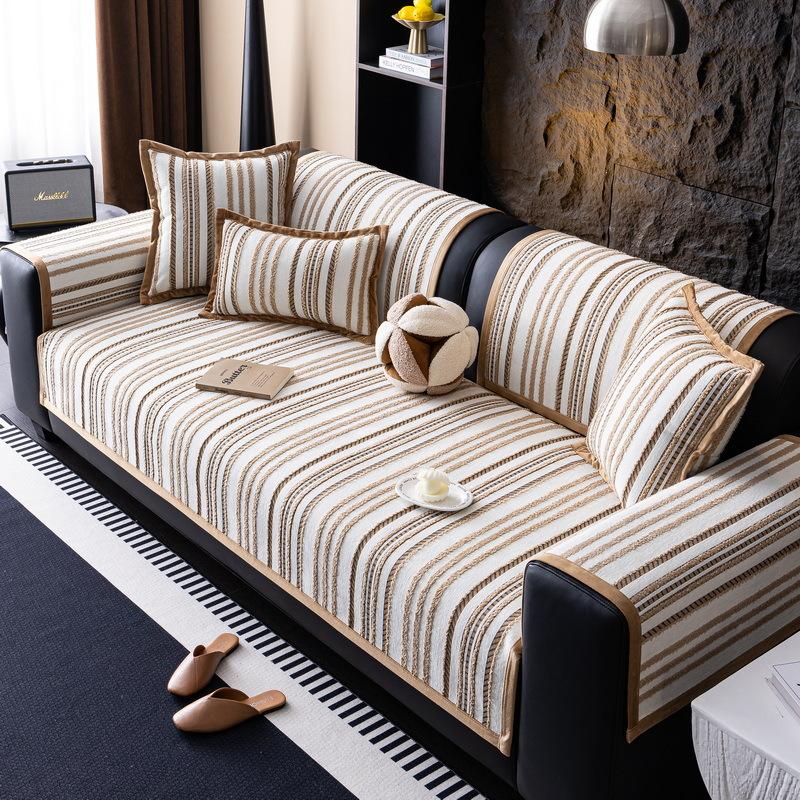 Medieval Chenille Sofa Cushion  New Four-Season Universal Straight Row Leather Sofa Seat Cushion Cover Cloth Towel