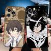 Bungo Stray Dogs Dazai Soft Phone Case for iPhone 16 16E 17 Air 15 Pro Max 14 Plus 13 Mini 11 12 7 Black Cover Back Shell