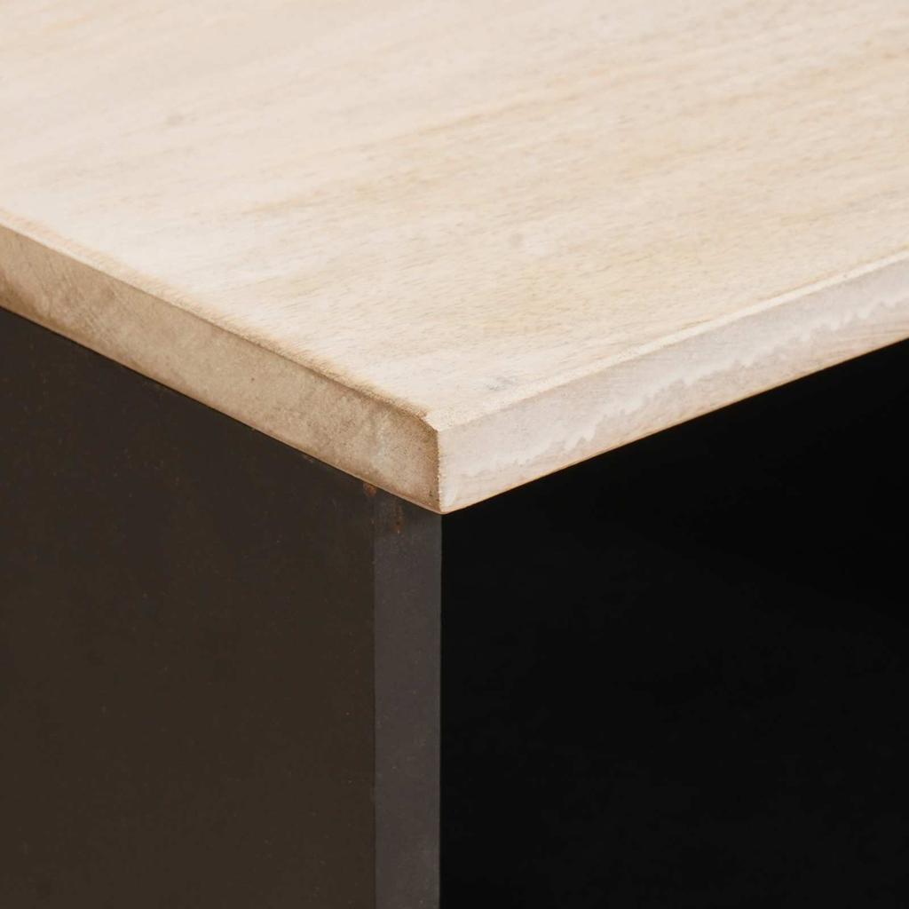 TV Stand White Washed Surface 80 x 33 x 46 cm