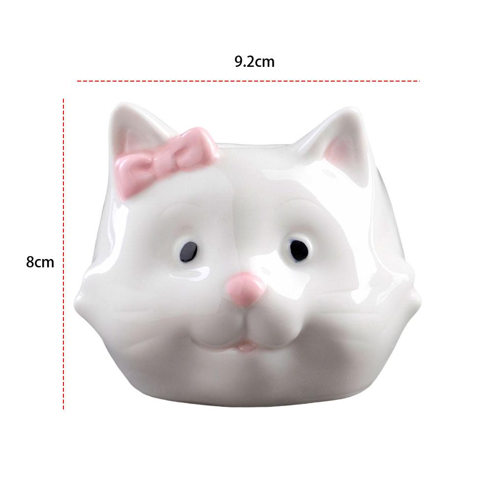 Cute Cat Flower Pot Ceramic Cat Succulent Plant Pots Vase Bonsai Decorative Multi-Function Flowerpot with Drain Hole Home Decor
