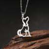 Lovely Puppy Necklack Stainless Steel Jewelry Cute Pet Dog Pendant Fashion Animal Neck Choker Women Girls 2026 New Year Gifts