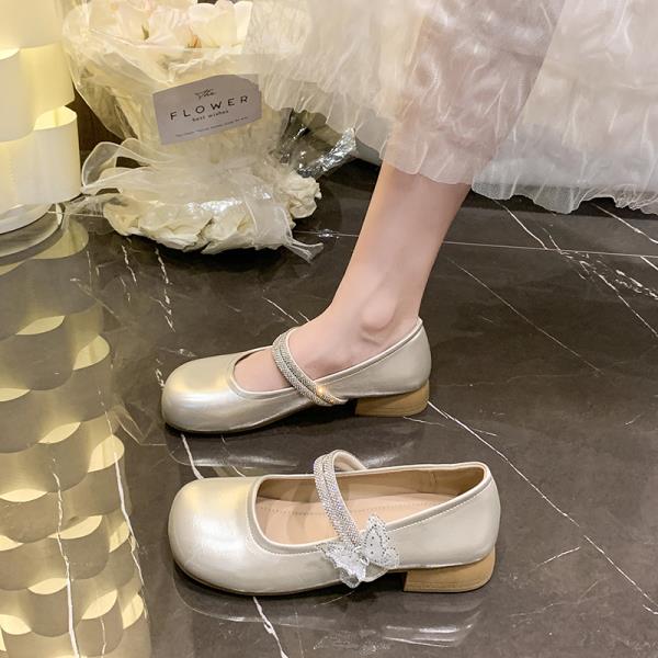 

Модная корейская обувь Мягкие женские мокасины Женская обувь Бант 2025 Платье Бабочка Новые Мэри Джейн На плоской подошве Бабочка-узел Корейская обувь 35
