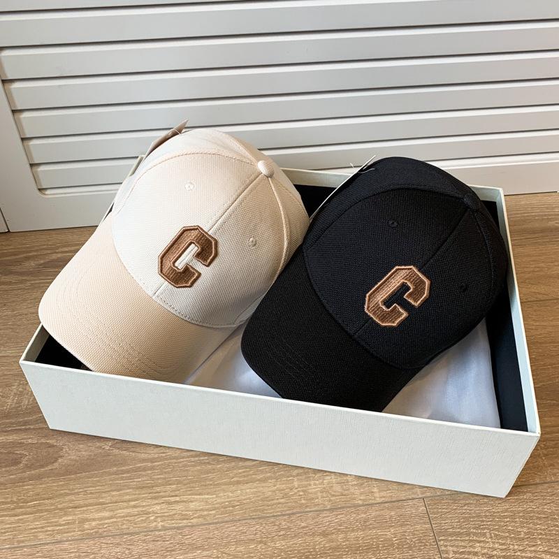 Bestickte Baseballkappe im koreanischen Stil, Unisex, Gesichtsformend, Outdoor-Mode