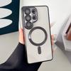 Luxury Plating Magnetic Wireless Charge Case Samsung S26 S25 S24 Ultra S23 FE S22 Plus S21 Note 20 Clear Lens Protection Cover