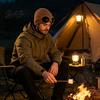 Warm Hat for Most Head Sizes 2Pcs Fleece Lined Hats with Goggles, Winter Knit Thermal Headwear Hiking And Commuting Hats, Windproof Skiing Caps