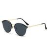 Trendy Metal Oval Sun Glasses Shades for Men And Women Retro Punk Fashion Cat's Eye Sunglasses UV400