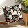 Natural Simple Flower Decoration Pillow Case Linen Cushion Covers For Decorative Sofa Home Pillows Case Car Chair Pillows Cases