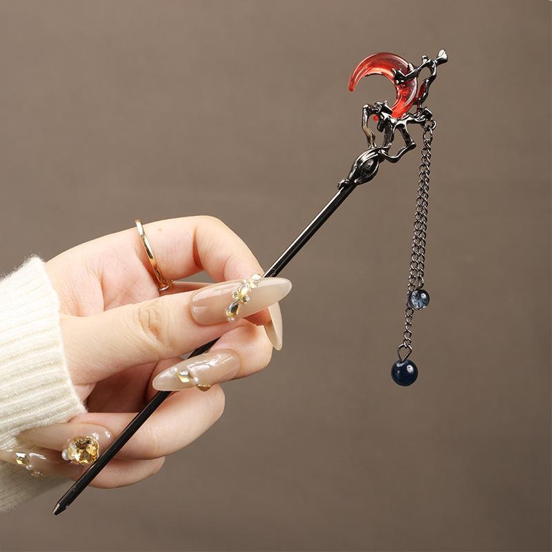 Vintage Chinese Style Hairpin for Updos - Elegant Retro Hair Stick with Tassel for Qipao