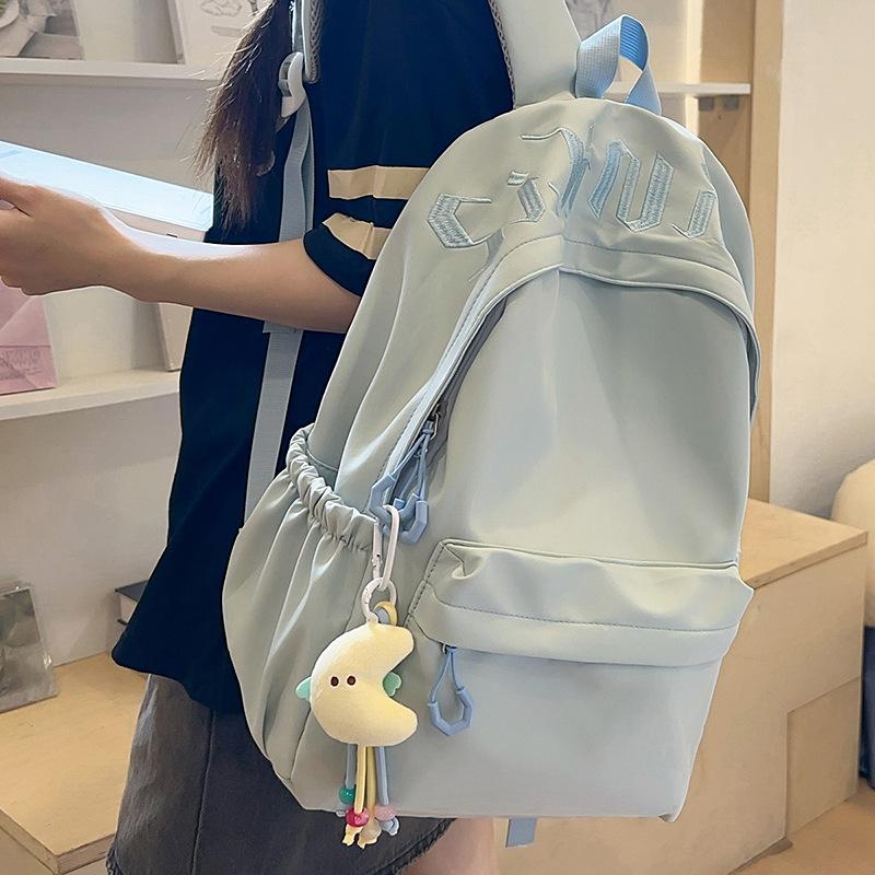Schoolbag Fashion Lazy Style School Bag Female Junior High School College Student High Value High School Student Simple Large Capacity Backpack