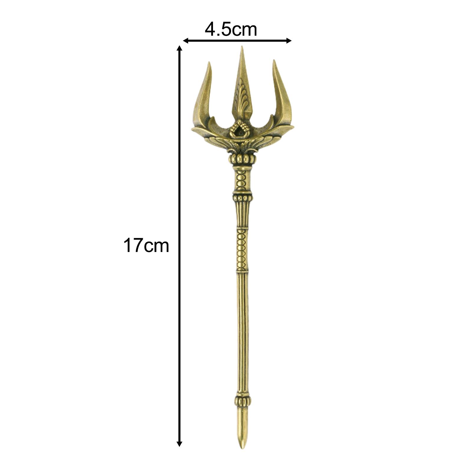 

Трезубец Настольный Ручной работы Миниатюрные Фигурки Латунное Украшение Статуэтка Трезубец Фигурка Центральный элемент Декор для гостиной
