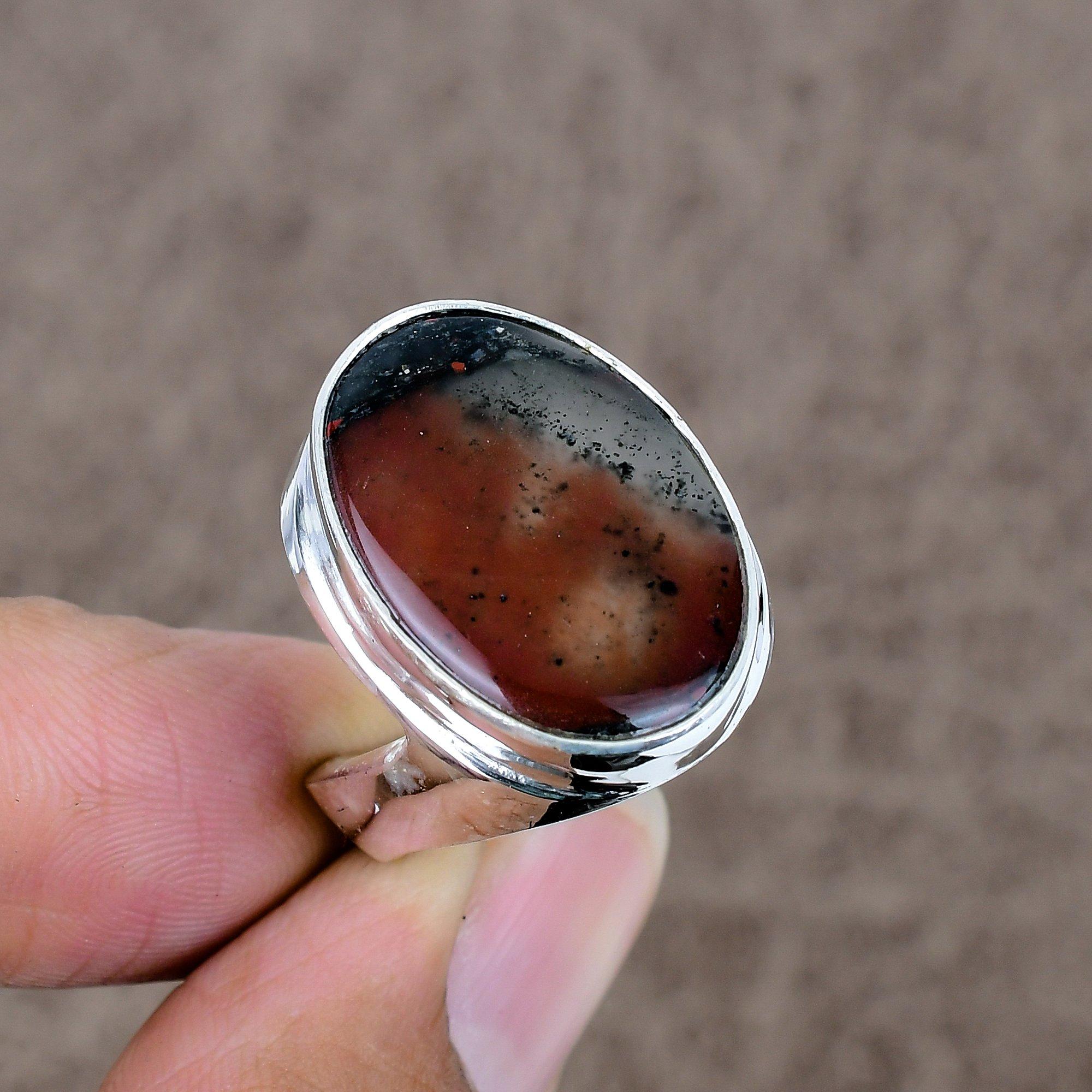 

Boulder Opal Genstone Handmade 925 Sterling Silver Jewelry Ring Size 9.5 KKG-530