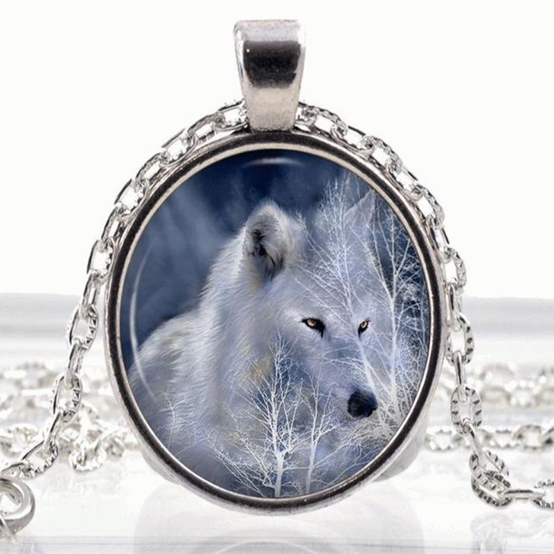

Полярный Белый Волк Ожерелье Фэнтези Животные Ювелирные изделия Подарки