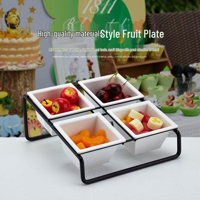 Nierxin Stainless Steel Multi-Grid Snack & Dessert Serving Rack