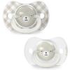 Pack of 2 Symmetrical Pacifiers - SUAVINEX - Night&Day Wild&Free - SX Pro - 6 To 18 Months - Grey