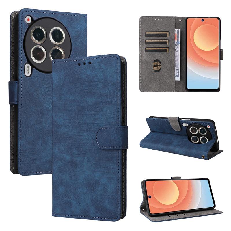 Etui z klapką do Tecno Camon 30 Premier PU Leather Full-Body Protection [Blokowanie RFID] Etui portfelowe