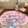 Cute Pika Adventure Round Rug for Livingroom,Bedroom, Palyroom, Chair Rug, Area Rug, Circle Carpet, Large Size Fan Christmas Gift
