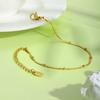 Minimalist Bead Bracelet for Women,Flat Snake Chain Stainless Steel Bracelets,Trendy Waterproof Jewelry Gift