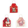 Japanese Lucky Cat Apron With Waterproof Linen Material For Kitchen Cooking And Baking