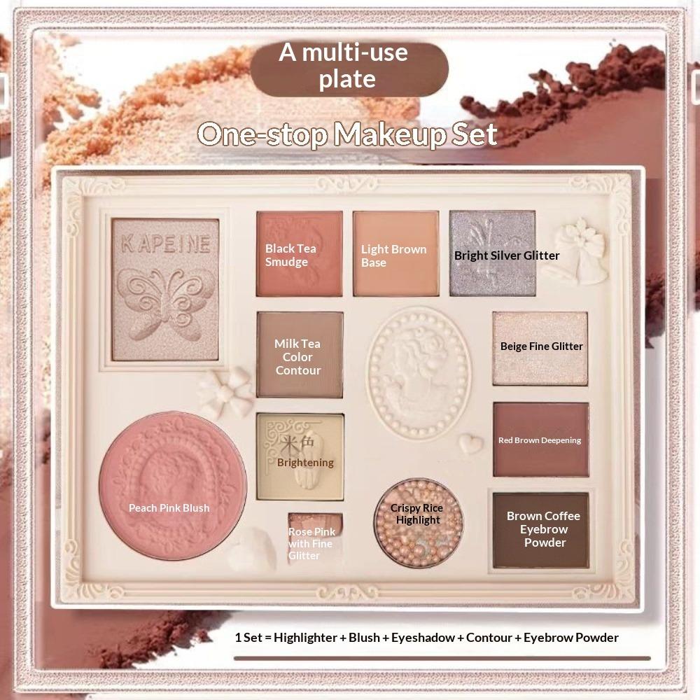 Capel Lace Eyeshadow Pearlescent Matte Blush Highlight Grooming Aegyo Saliva Integrated Crispy Rice Liquid Eyeshadow Disc
