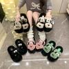Internet Celebrity Thick Bottom Fluffy Slippers Women Wear 2025 Autumn and Winter New Cute Cartoon Fluffy Lazy Home Cotton Drag
