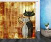 Cat Shower Curtains Bathroom Shower Curtain Cute 3D Fabric Shower Curtain With Hooks Funny Waterproof Shower Curtain Or Mat