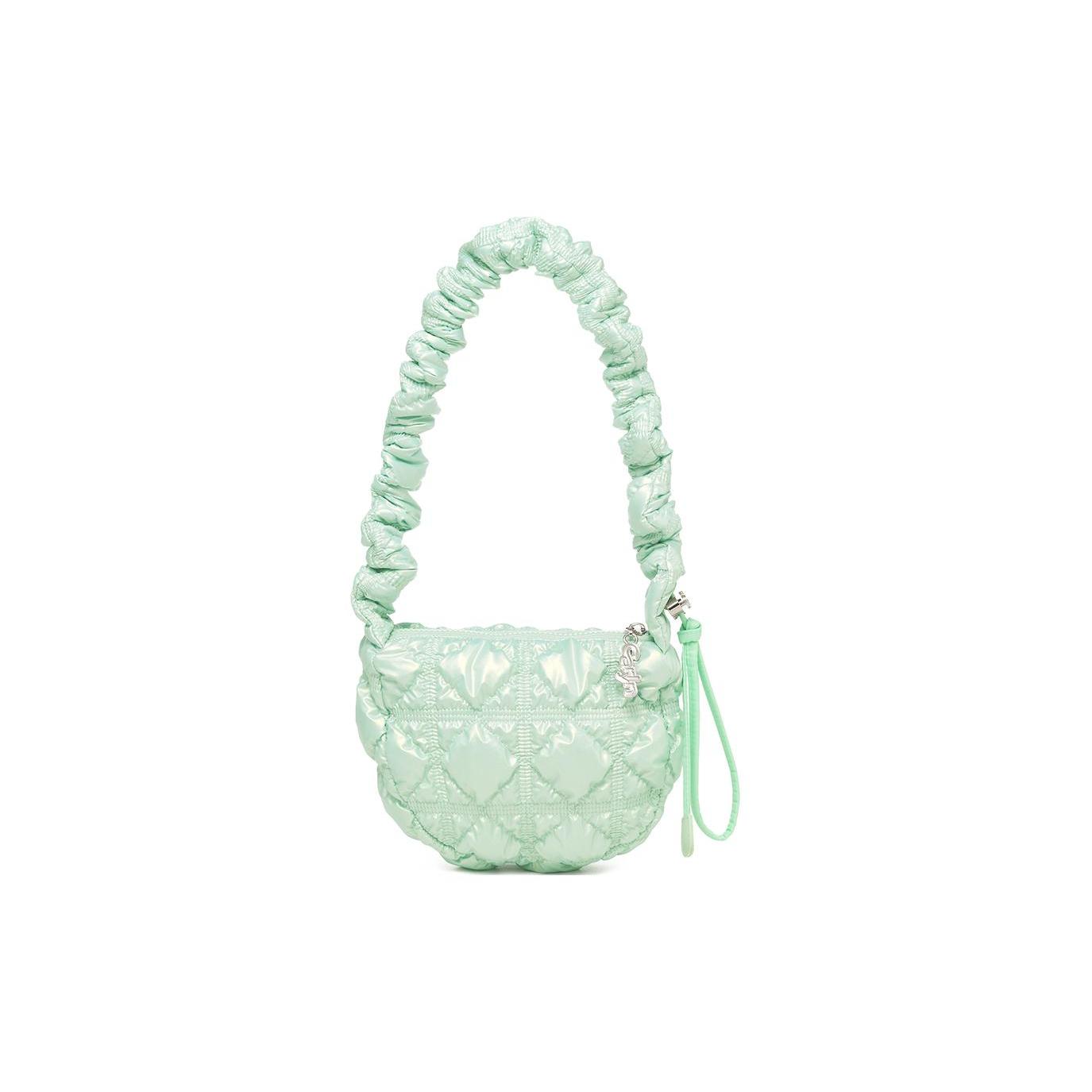 

New CARLYN Nylon Spell PU Cloud Bag, Handbag, Shoulder Bag Unisex Neon Green H73301010MT 21.1*7.1*17.0CM