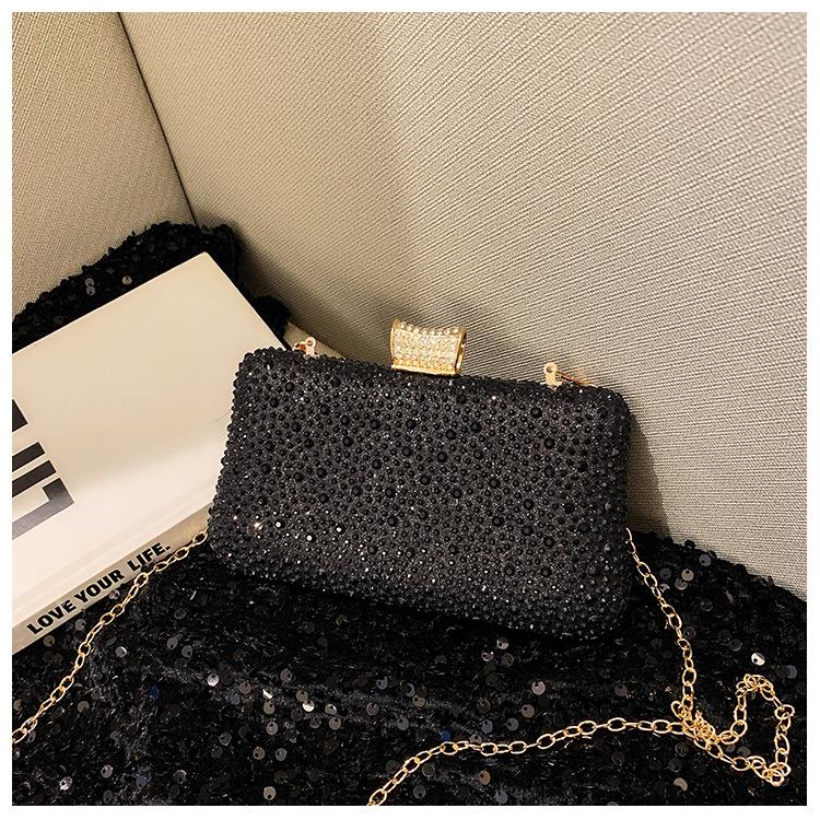 Bolso de Fiesta Brillante para Mujer Bolso de Cena de Celebridad con Diamantes Calientes Bolso de Mano de Pedrería de Lujo Bolso de Noche para Fiesta