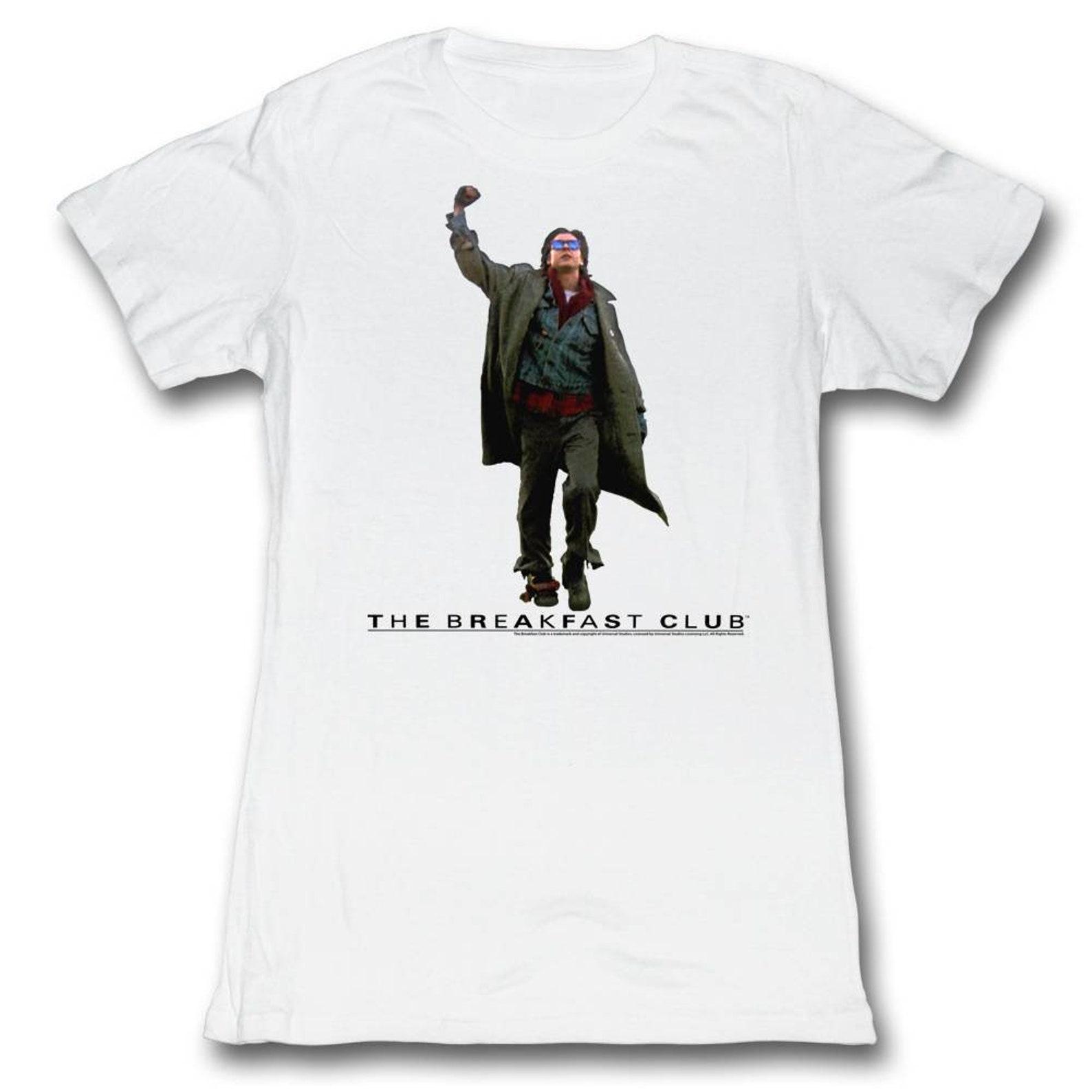 Breakfast Club Fist Pump Cut Out White Junior Women s T-Shirt 4XL