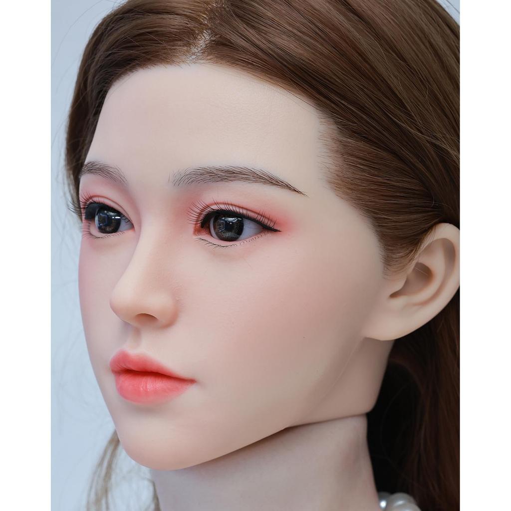 Standardní paruka ze 100% silikonové hlavy vhodná pro tělo sexuální panenky 130-180CM 2 způsoby připojení GJ-ZP016