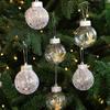 Christmas Transparent Home Decoration Mesh Design Exquisite Christmas Ornaments Venue Decoration Prop 6/12PCS/Set