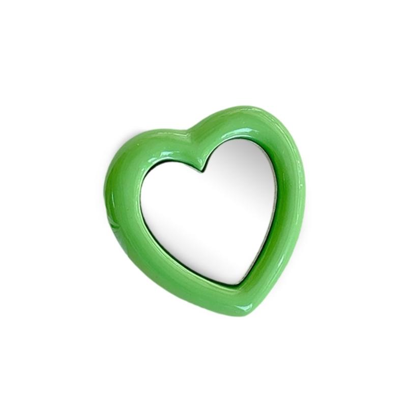 Regulowany Uchwyt na Telefon z Motywem Miłości z Wbudowanym Lusterkiem, Mały w Kształcie Serca, Rozkładana Podstawka do Łatwych Poprawek Makijażu