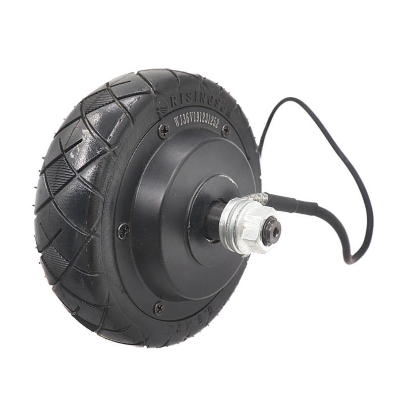 5.5 inch brushless and toothless wheel hub motor, solid tire 24V electric scooter brushless motor front rear motors+wheels