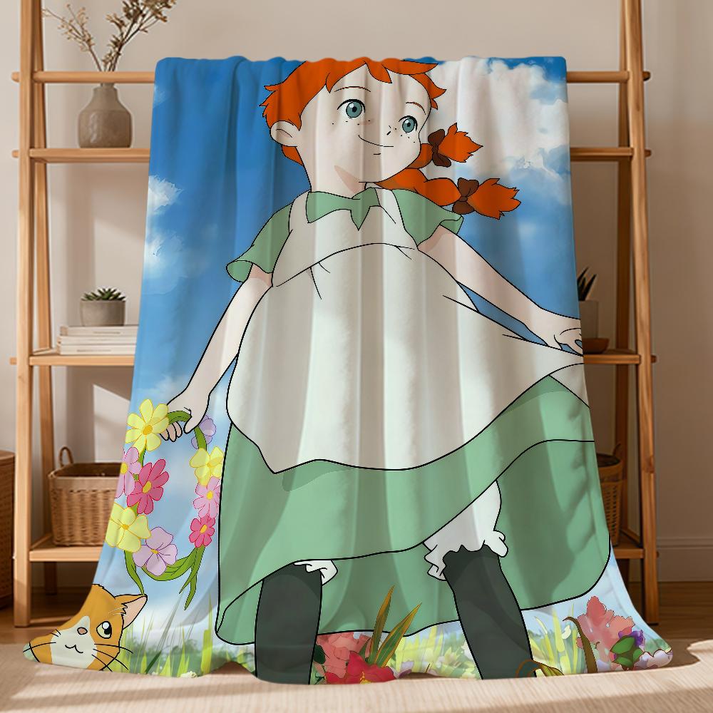 Classic Anime A-anne Of Green Gables Flannel Soft Warm Plush Blanket Sofa Living Room Pet Hogar Bedroom Gift Home Car Portable