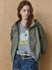 Maxza Flap Pocket Loose Fit Hooded Cropped Field Jumper