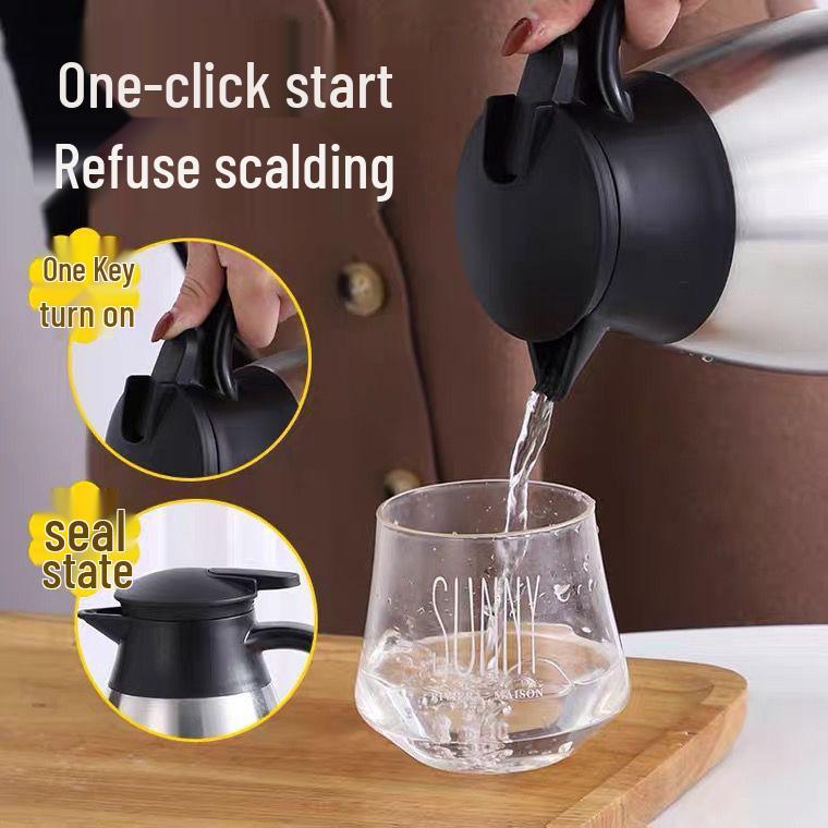 2L Nerezová vakuově izolovaná konvice na kávu: Velkokapacitní termofor pro domácí použití - Skvělý dárek