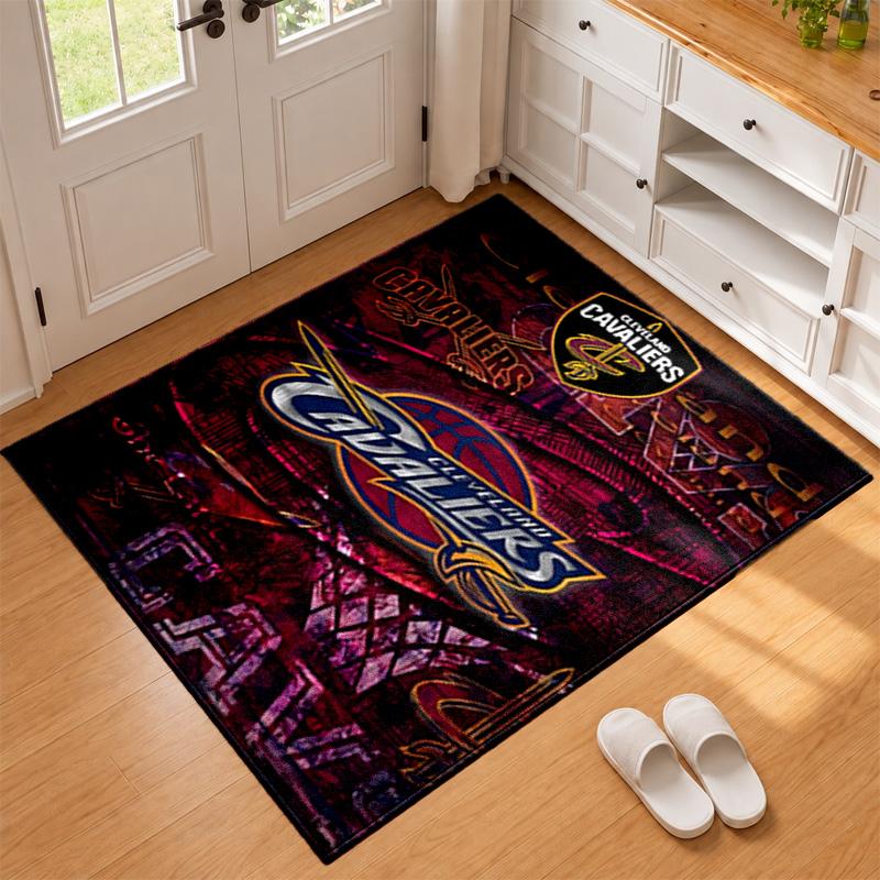 Cleveland Cavaliers Carpet Door Mat for Living Room or Bedroom Protective Mat Under Chair Office Decoration Christmas Gift Birthday Present
