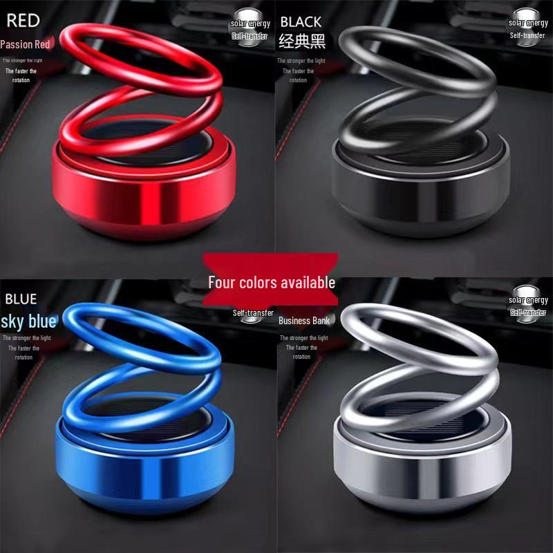 Solar-Powered Rotating Aromatherapy Car Perfume Decoration - Long-lasting, Light Fragrance